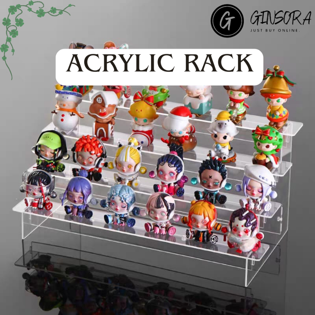 ACRYLIC DISPLAY RACK 1 TIERS/2 TIERS/3TIERS/4TIERS TOYS DISPLAY STORAGE ...