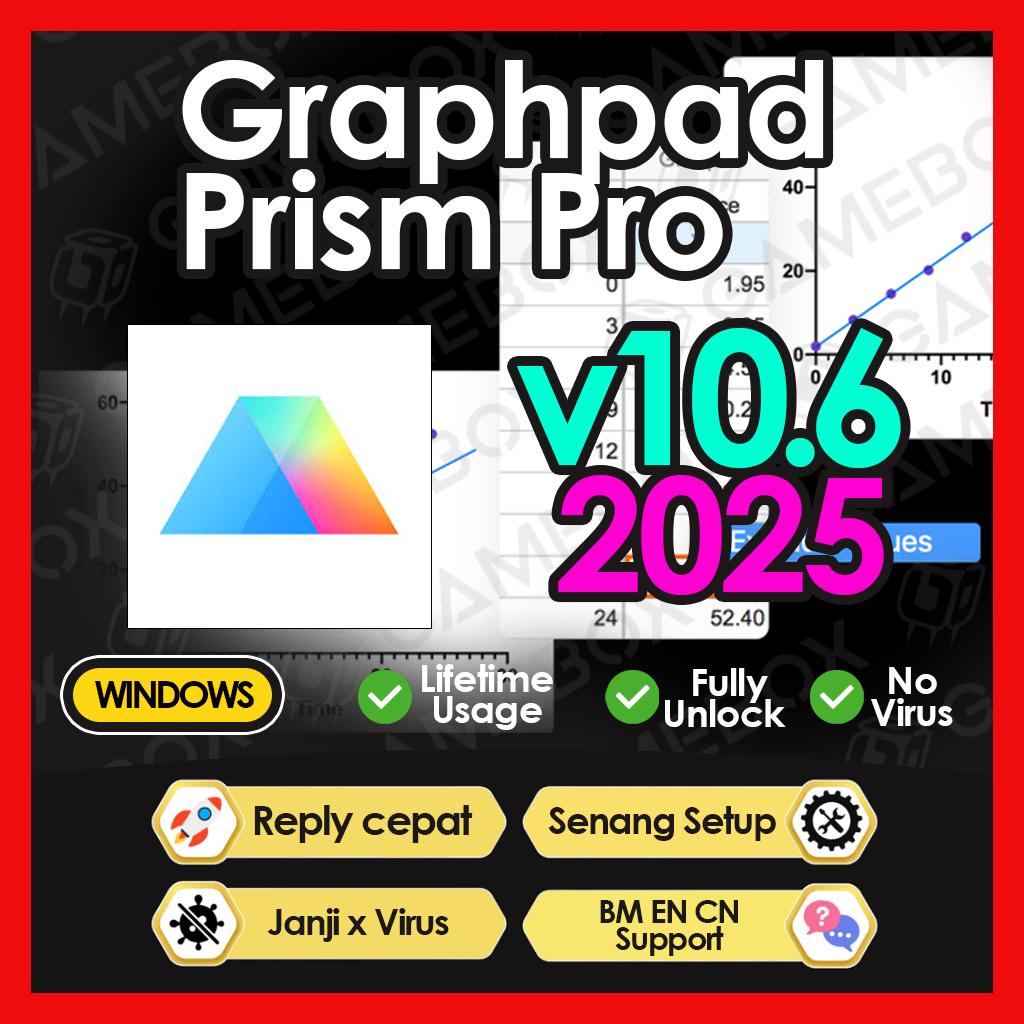 GraphPad Prism 10.6💯 EASY INSTALL 💯 LIFETIME PREMIUM 💯 FAST DELIVERY 💯 ...