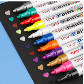 TOYO Water-Proof Multi Purpose Permanent Paint Marker SA101 ASSORTED ...