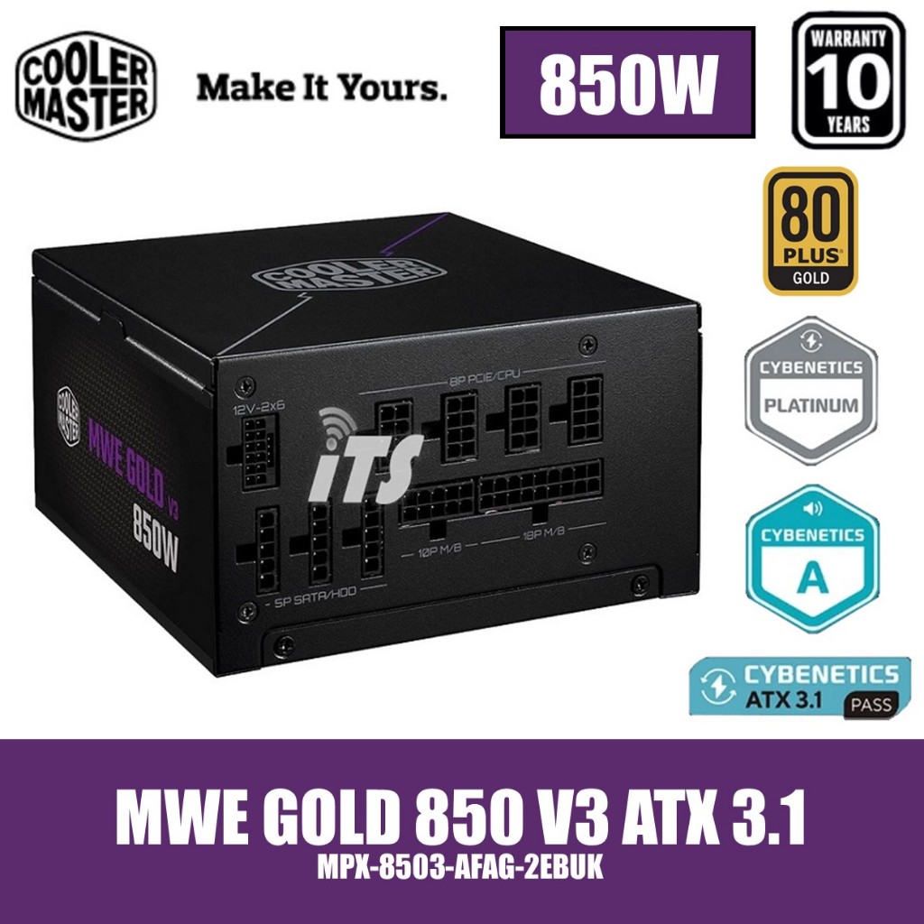 Cooler Master MWE Gold 850 V3 ATX 3.1 Power Supply Unit (850W) | Shopee ...