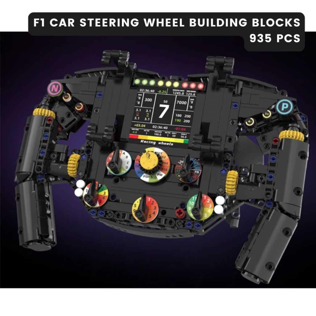 Formula 1 F1 Car Steering Wheel Building Blocks Model with Phone Holder ...