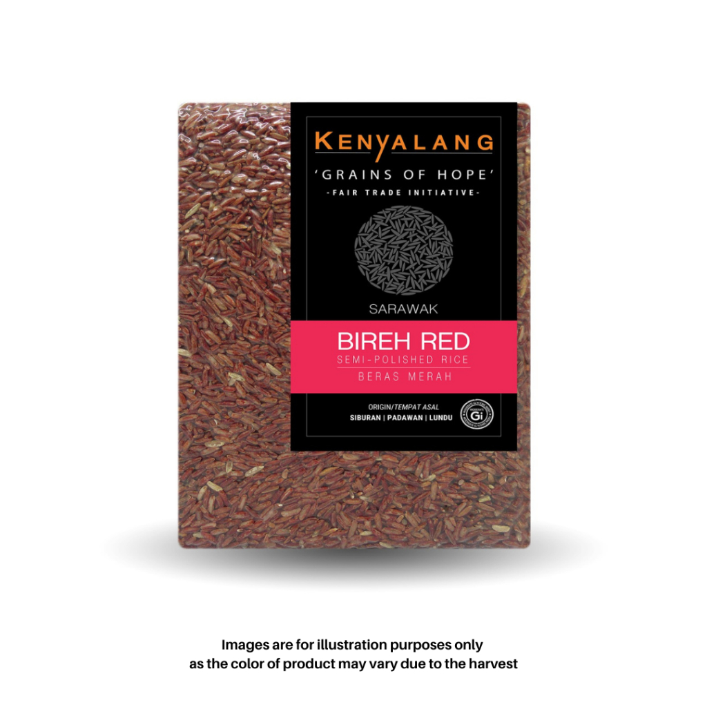 KENYALANG Sarawak Bireh Red Rice Semi-Polished (1kg) | Shopee Malaysia