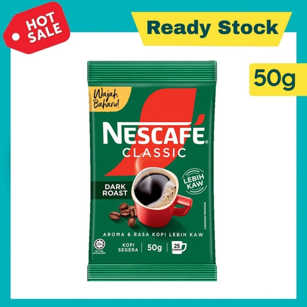 Nescafe Classic Dark Roast Refill Pack (50g) Exp9/2026 | Shopee Malaysia
