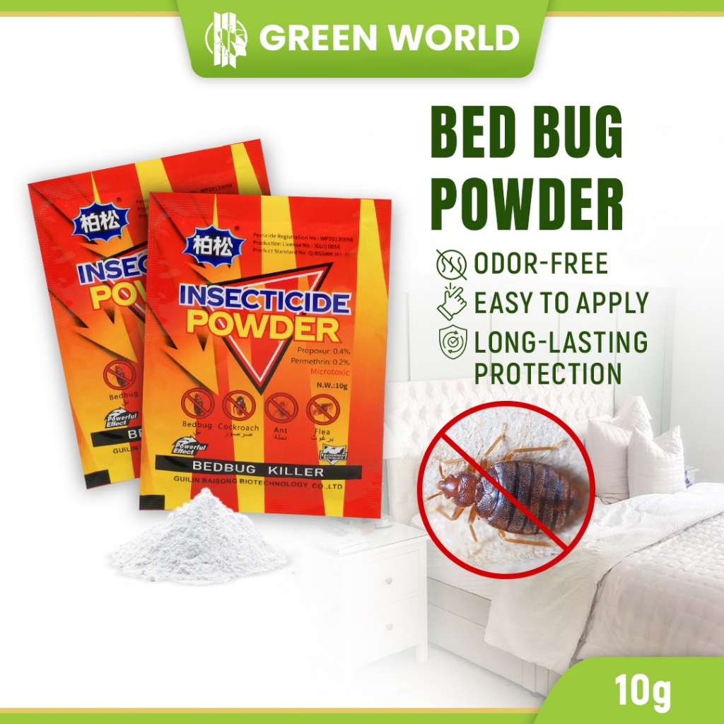 GREEN WORLD Bed Bug Powder 10g | Shopee Malaysia