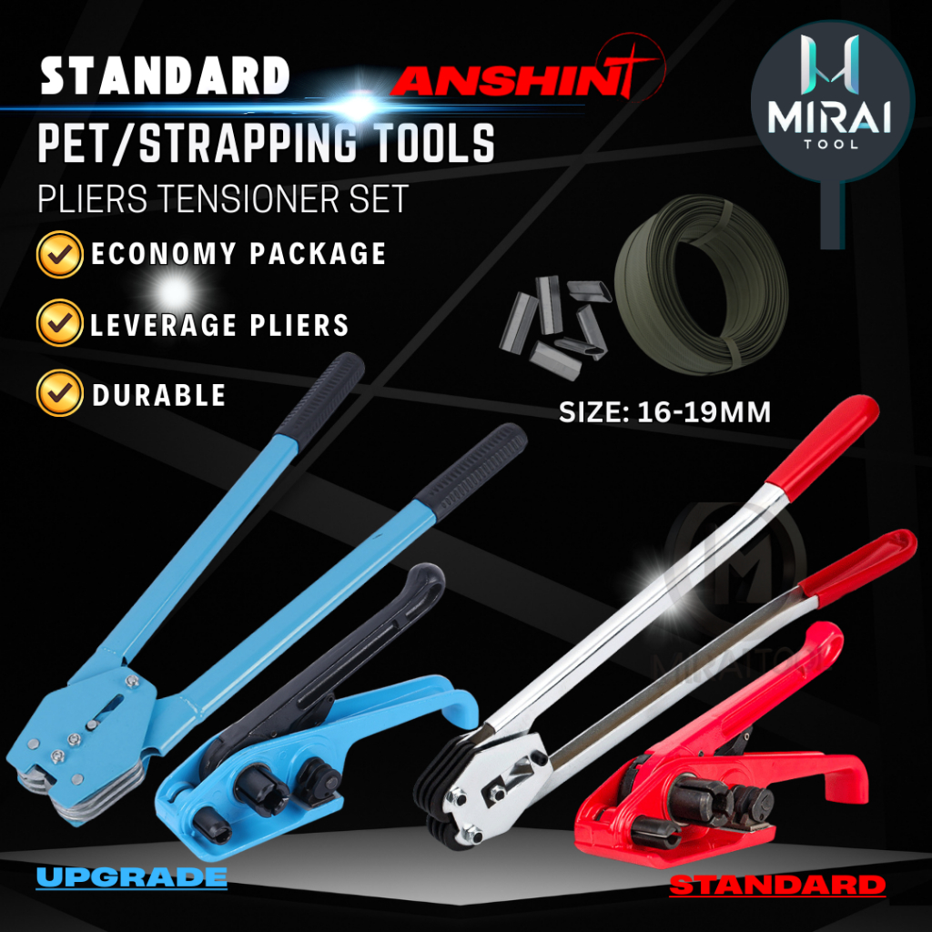 ANSHINT Upgraded Packing Tools Set Strapping Kit | Pliers & Tensioner ...