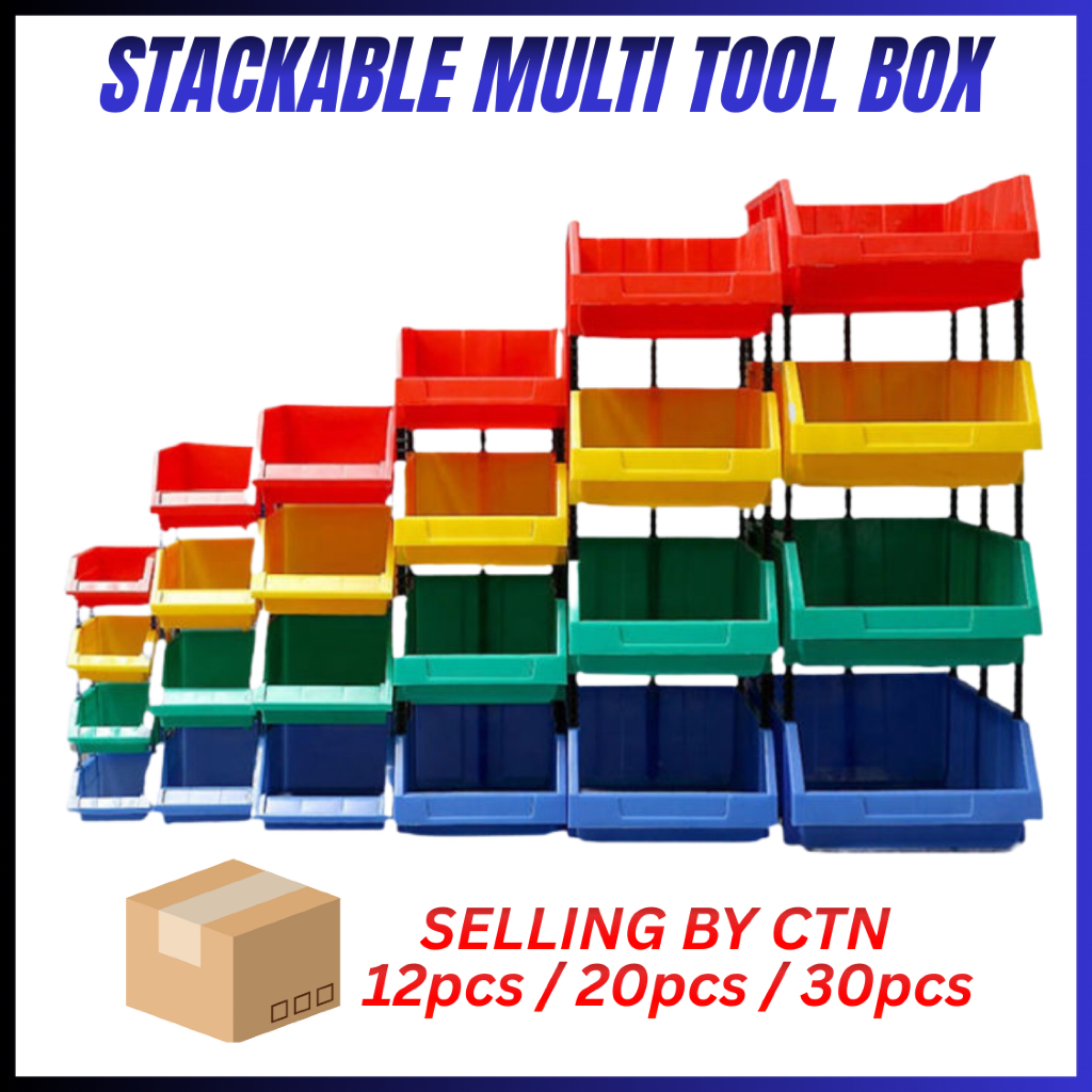 (CTN) MTB SERIES HEAVY DUTY Stackable Multi Tools Box Storage Box ...