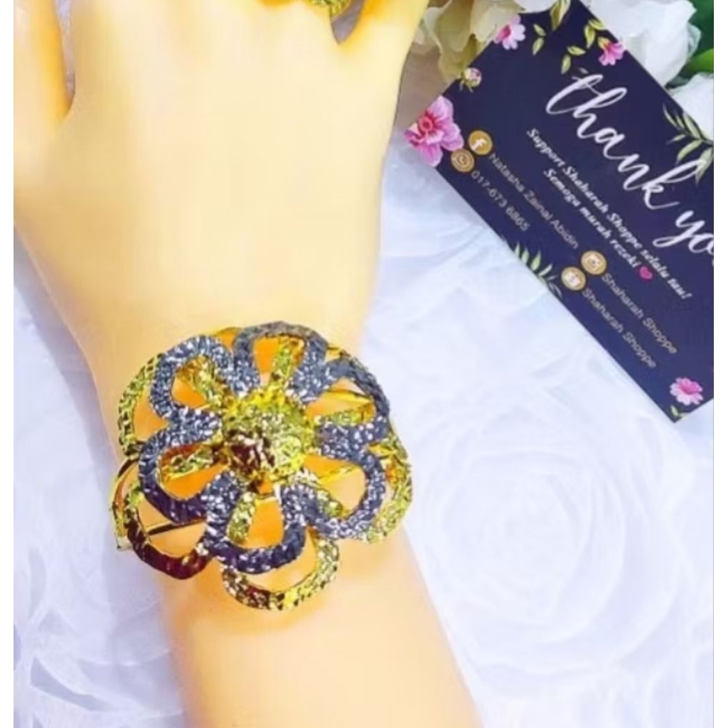 Bangle bunga kembang emas indonesia ori sadur | Shopee Malaysia