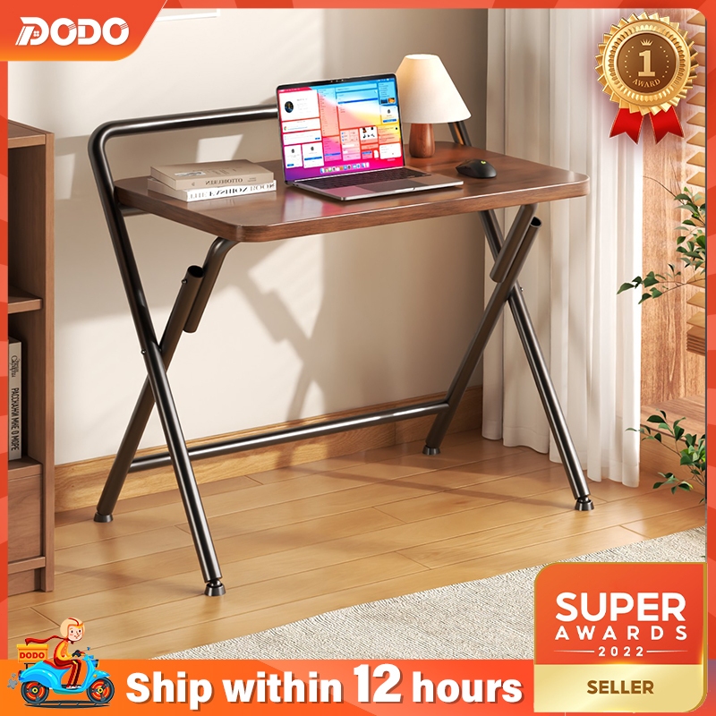 DO Foldable Table Meja Lipat 60/80CM Study Writing Table Walnut Small ...