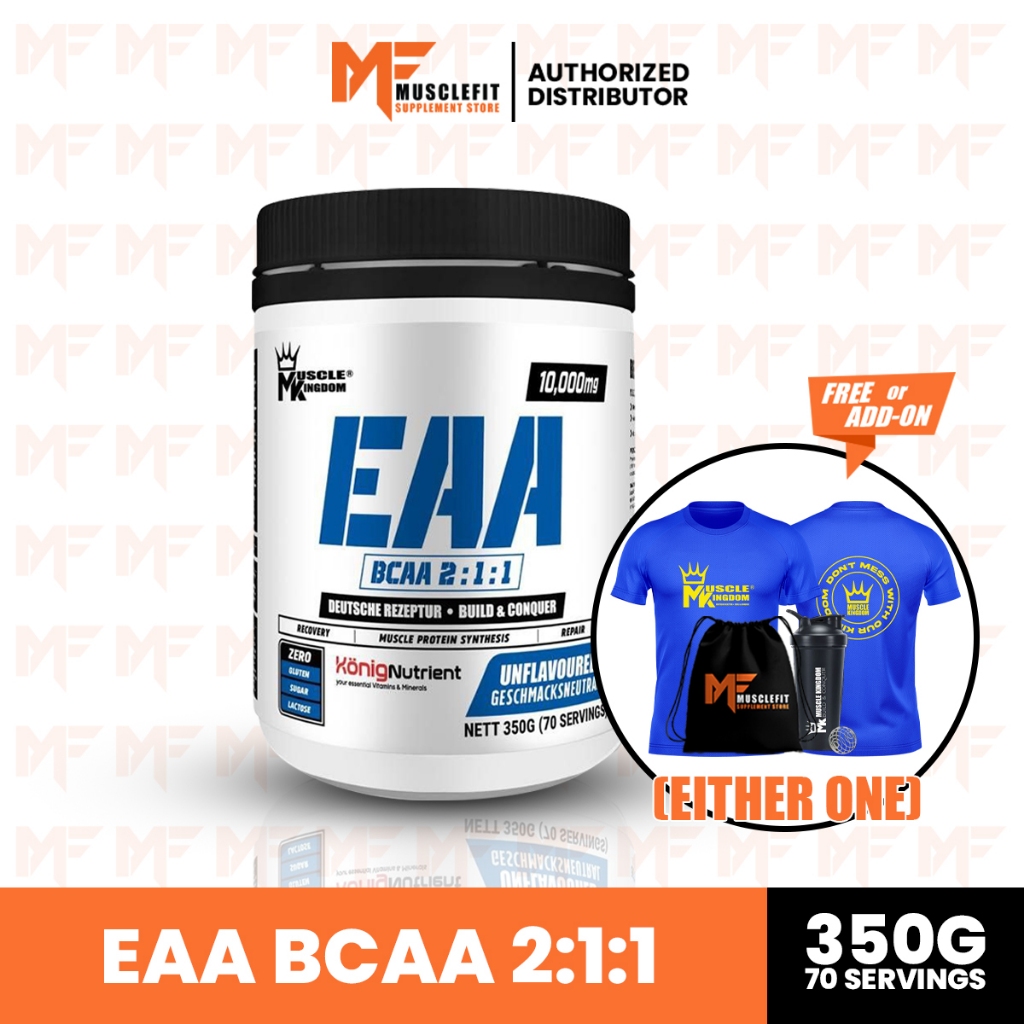 Muscle Kingdom Essential Amino Acid EAA + BCAA 2:1:1 Unflavored 350 g ...