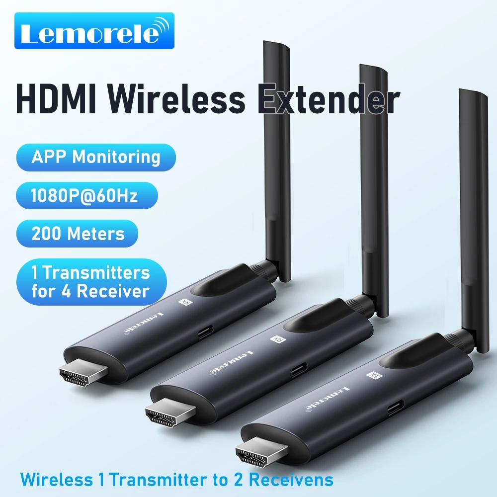 Lemorele R1010 Wireless HDMI Transmitter Receiver Video Expander | Full ...