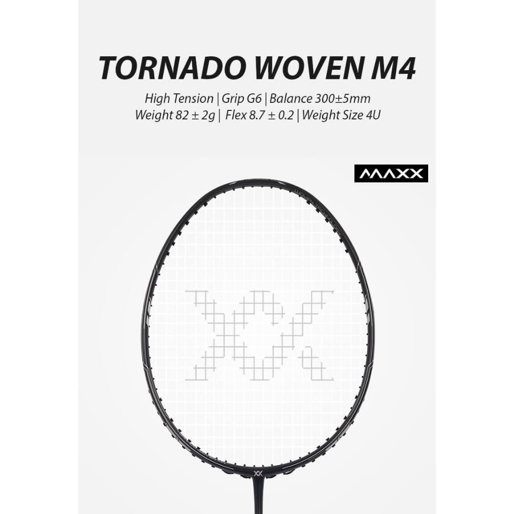 Maxx Tornado Woven M4 Racket ( Free String & Grip ) | Shopee Malaysia