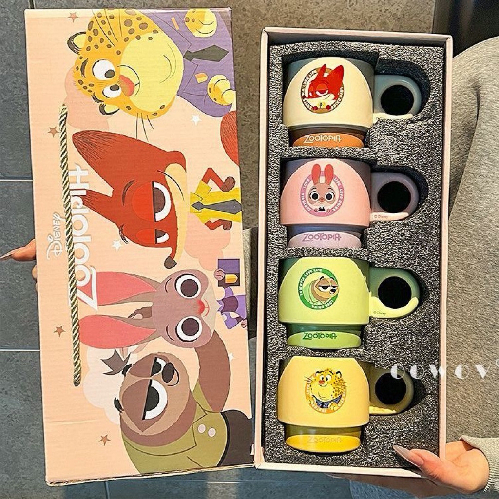 Disney Zootopia Glass疯狂动物城马克杯朱迪尼克水杯女生高颜值陶瓷咖啡杯情侣生日礼物 | Shopee Malaysia