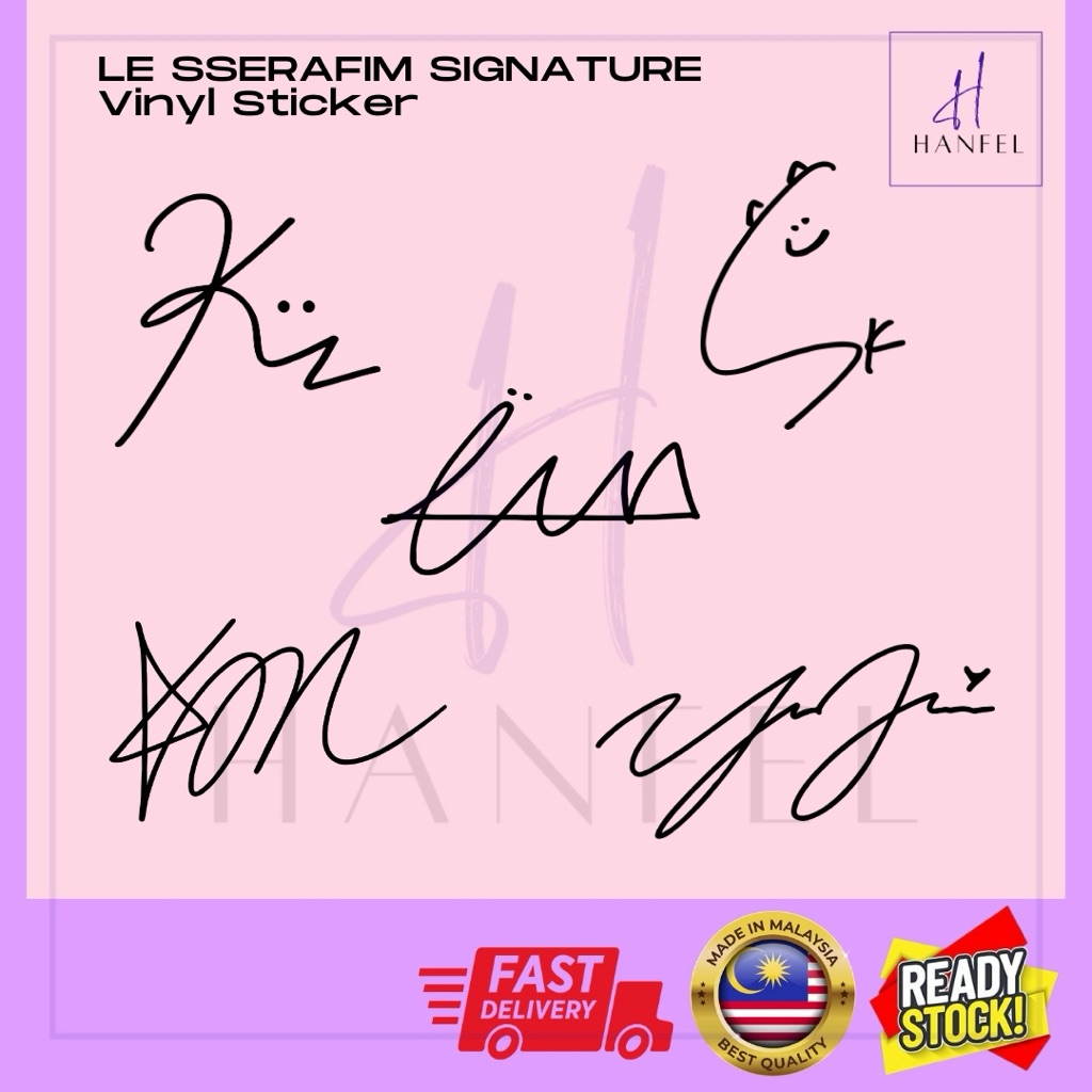 kpop girl group le ss eraf im Signature Vinyl Logo Decal Sticker ...