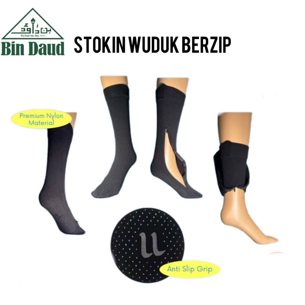 STOKIN WUDUK BERZIP NYLON | Shopee Malaysia