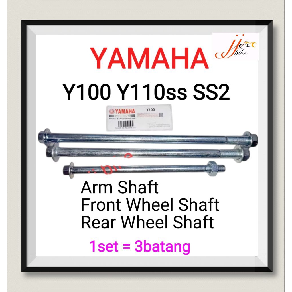 Y100 Y110 Y110SS2 FRONT WHEEL SHAFT /REAR WHEEL SHAFT /ARM SHAFT(1set ...
