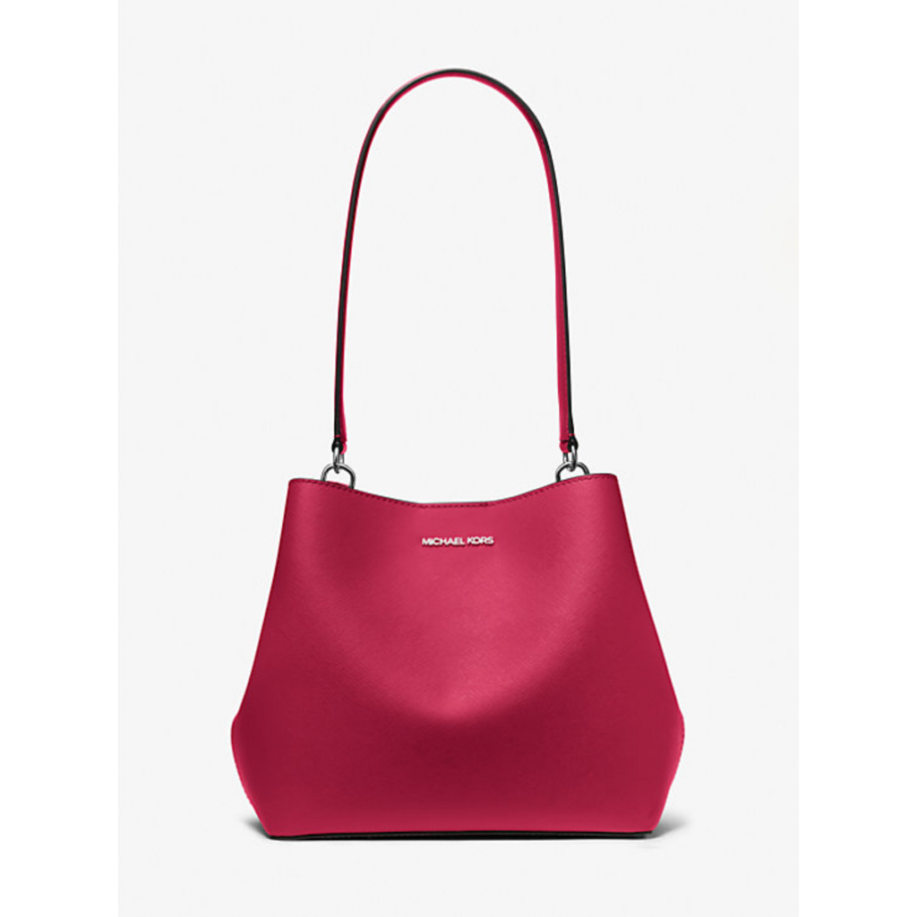 Michael Kors Pratt Medium Shoulder Bag (Raspberry) | Shopee Malaysia