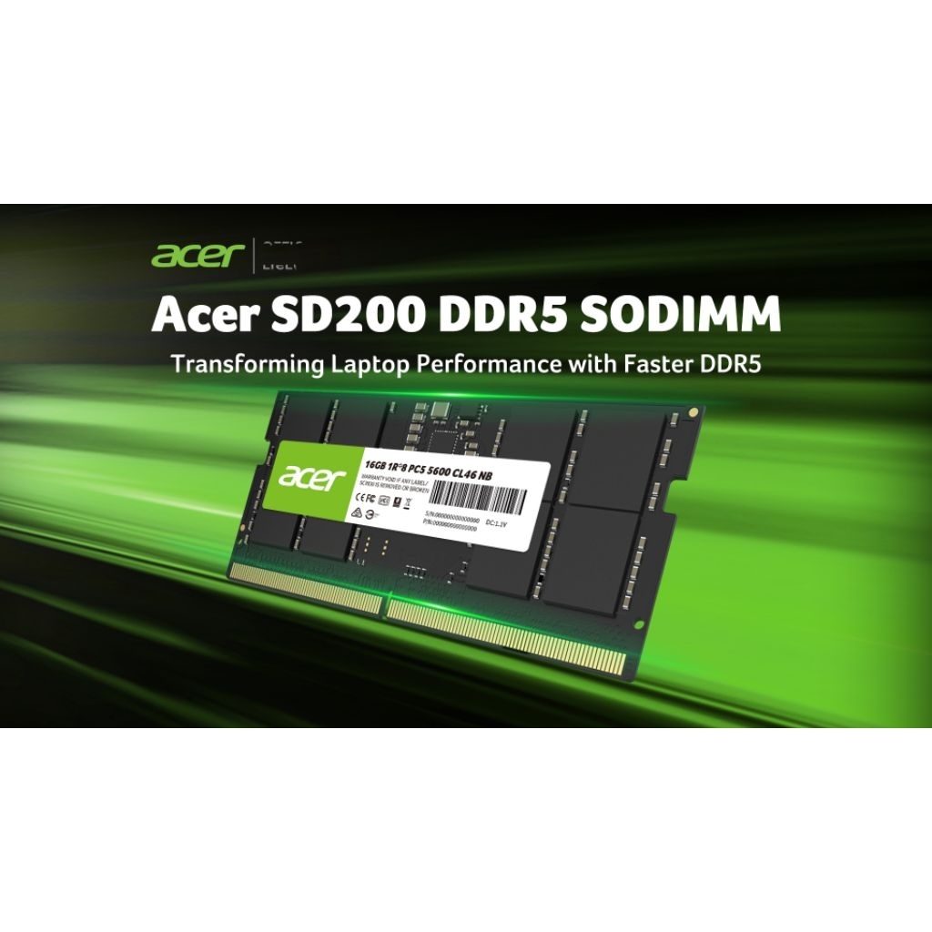 Acer SD200 16GB DDR5 PC-5600MHZ Laptop RAM - 1Rx8 CL46 | Shopee Malaysia