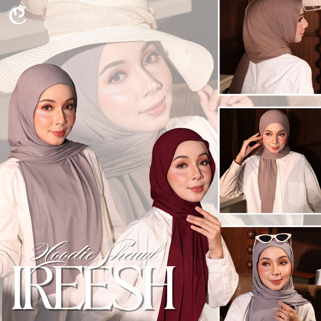 INSTANT IREESHA HOODIE SHAWL ~ORGANIC HQ COTTON RAYON PREMIUM FABRIC ...