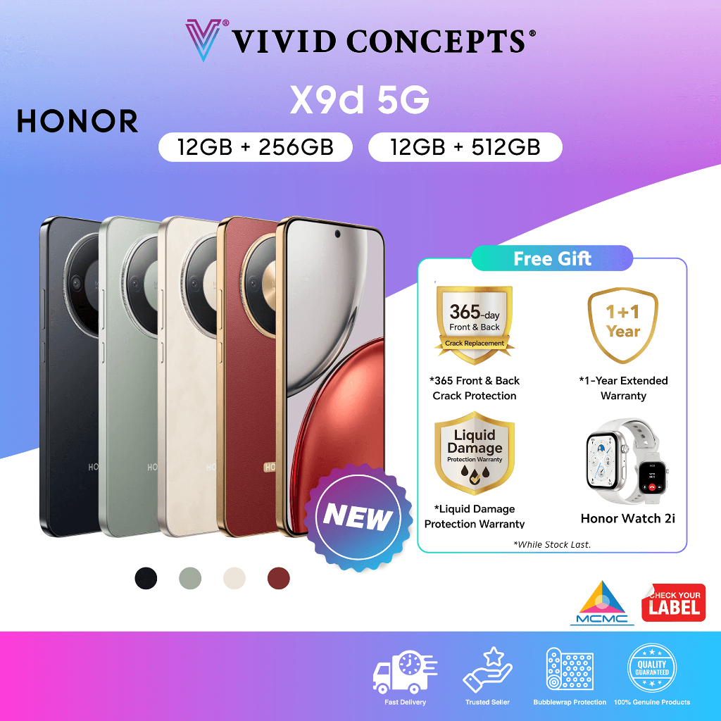 [New Arrival] Malaysia Set Honor X9d 5G (24+256GB) | (24+512GB)