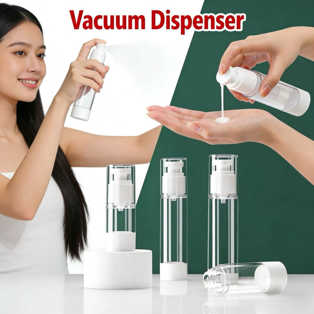 Travel Bottle Vacuum portable Spray pump Airless refillable lotion ...