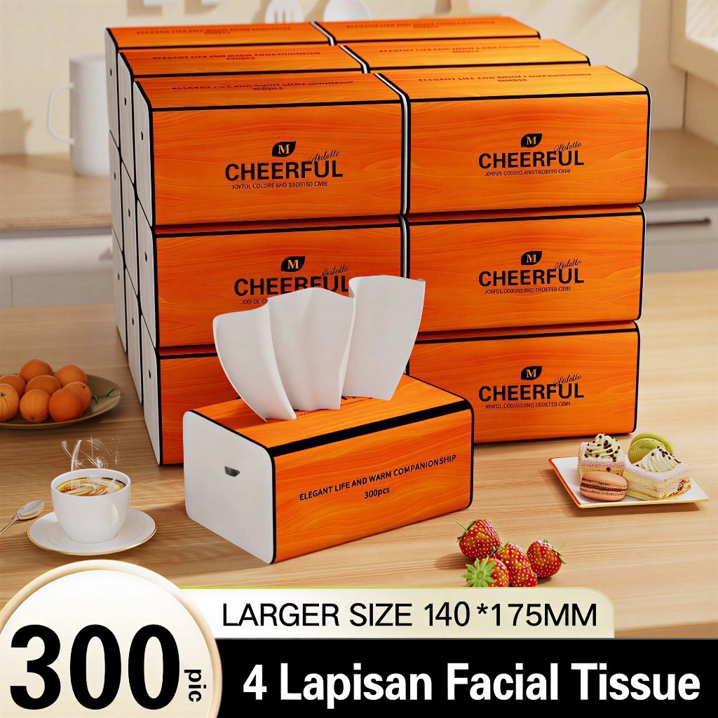 300pcs Cheerful Orange tissue facial tissue pocket tissue Botare Air ...