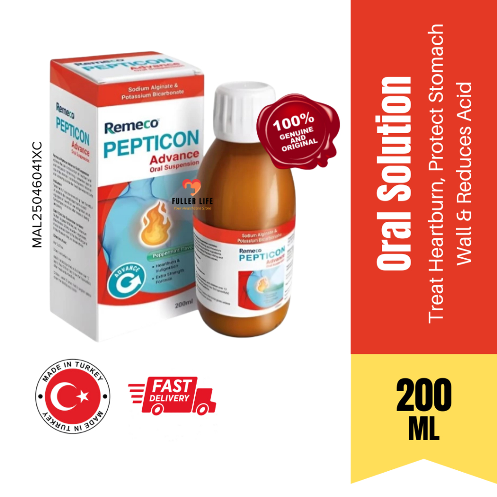REMECO Pepticon Advance Oral Suspension (200ml) | Fast Relief Heartburn ...