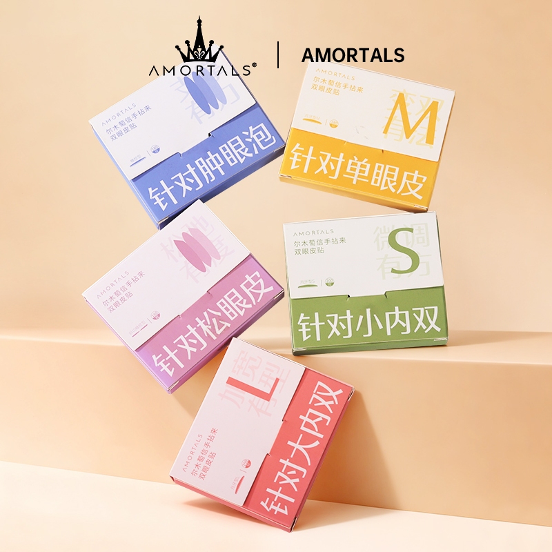 AMORTALS Korea Double Eyelid Tape 尔木萄雙眼皮貼隐形 双眼皮贴女隐形自然无痕蕾丝肿眼泡专用单面双眼皮贴 ...