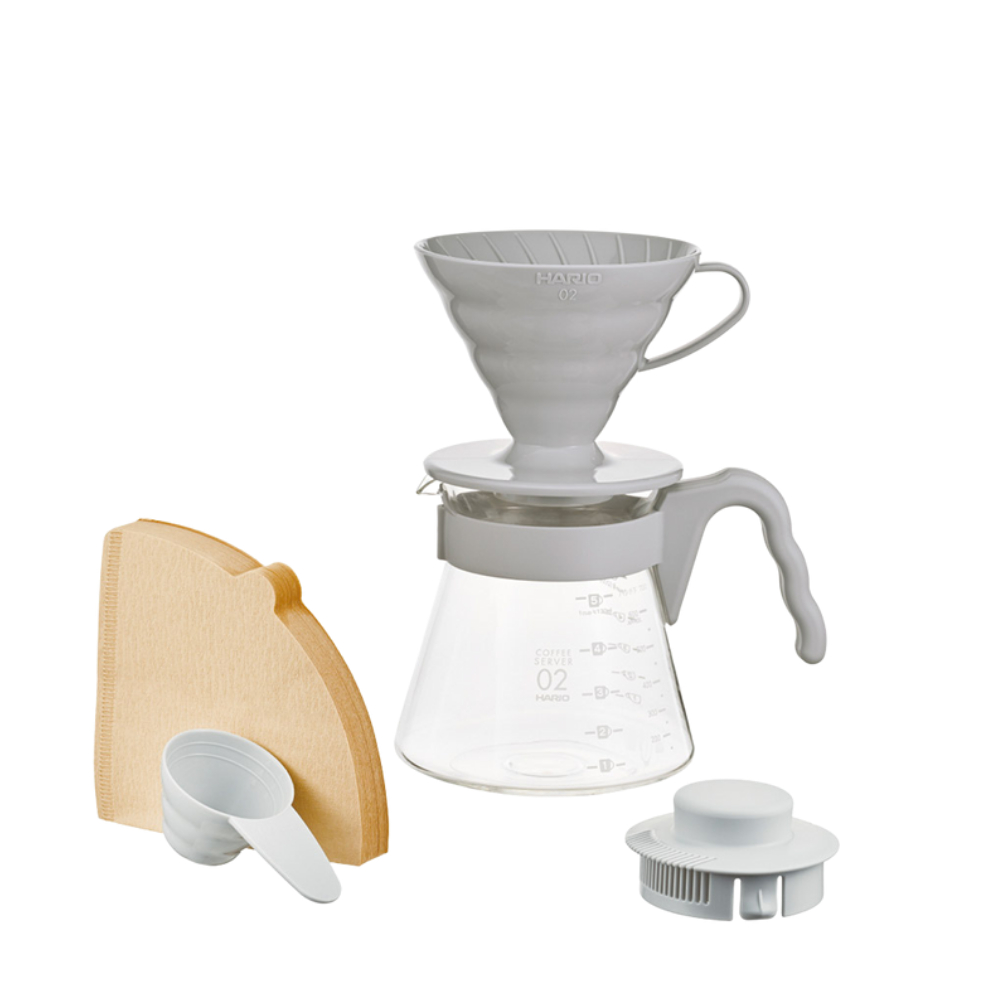 HARIO V60 01/02 Dripper Set (Dripper, Paper Filters X 40, Server, Spoon ...