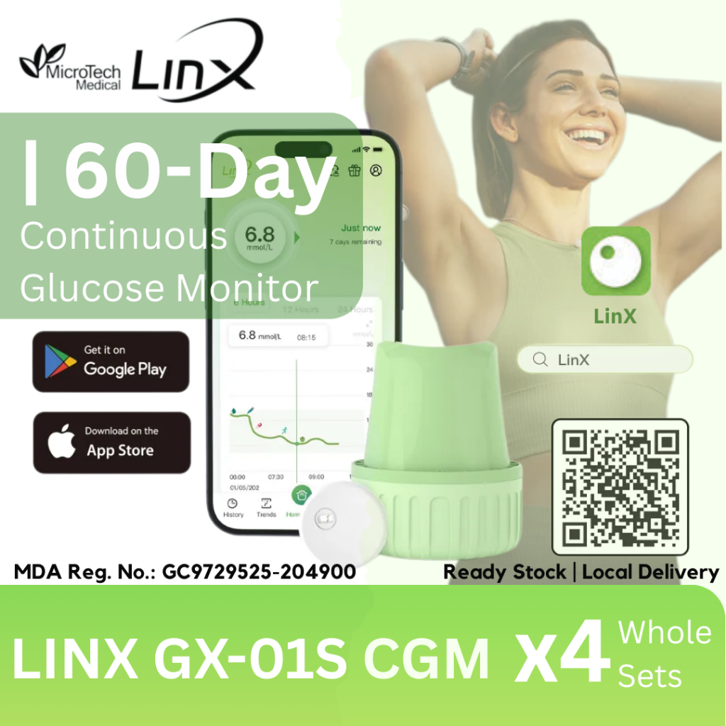 LinX Continuous Glucose Monitoring System CGM Simple Compact Accurate ...