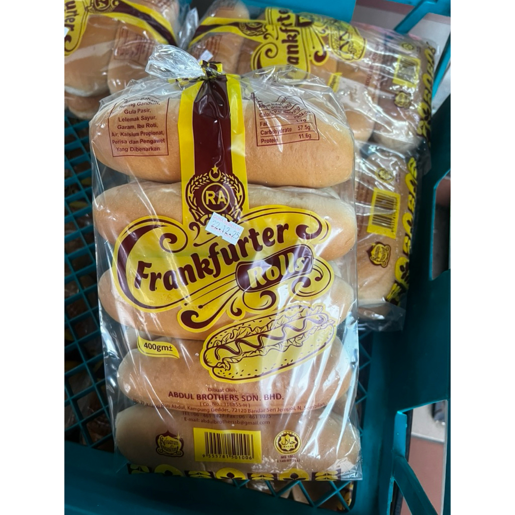 INSTANT DELIVERY - FRANKFURTER ROOLS by ROTI ABDUL - 10 PCS / RA ROTI ...