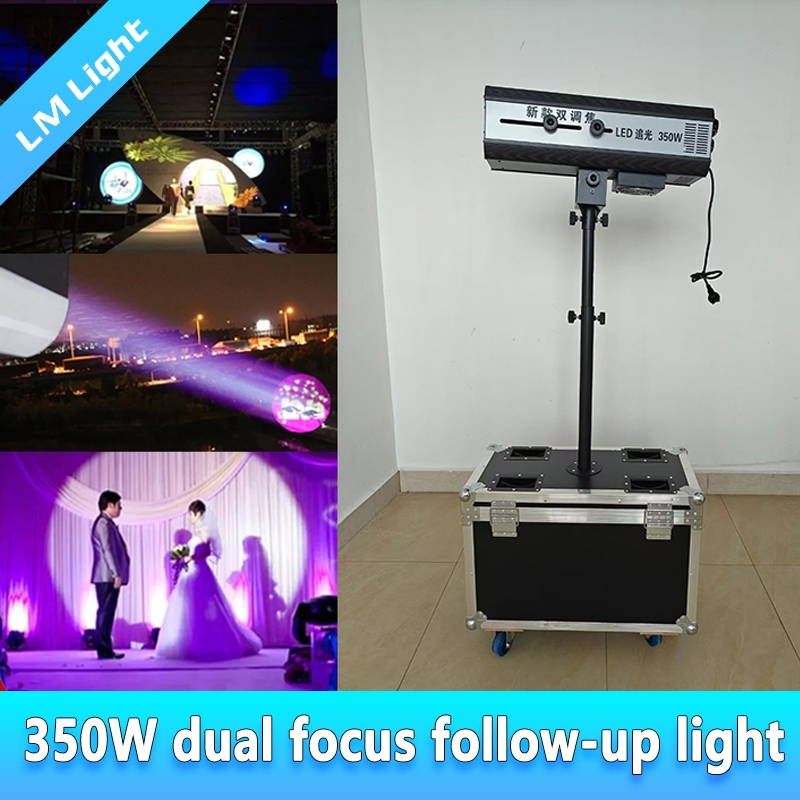 350W LED Dual focus Follow Spotlight Used in Large scale performance ...
