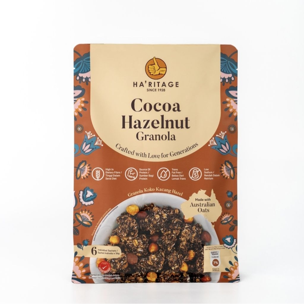 HA'RITAGE Cocoa Hazelnut Granola (36g×6sachets) | Shopee Malaysia