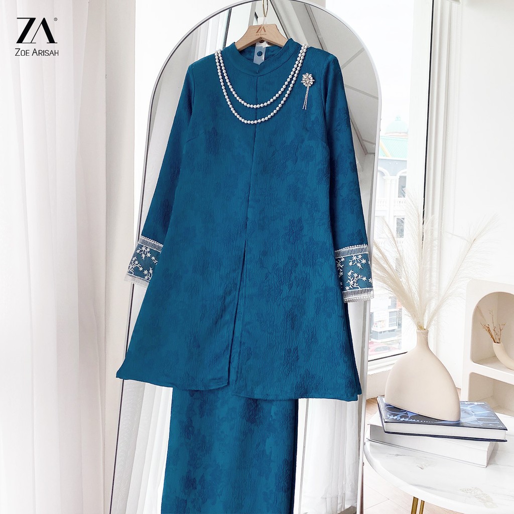 ZOE ARISAH Indah Kurung Moden Kebarung Muslimah PREMIUM Textured ZOE ...