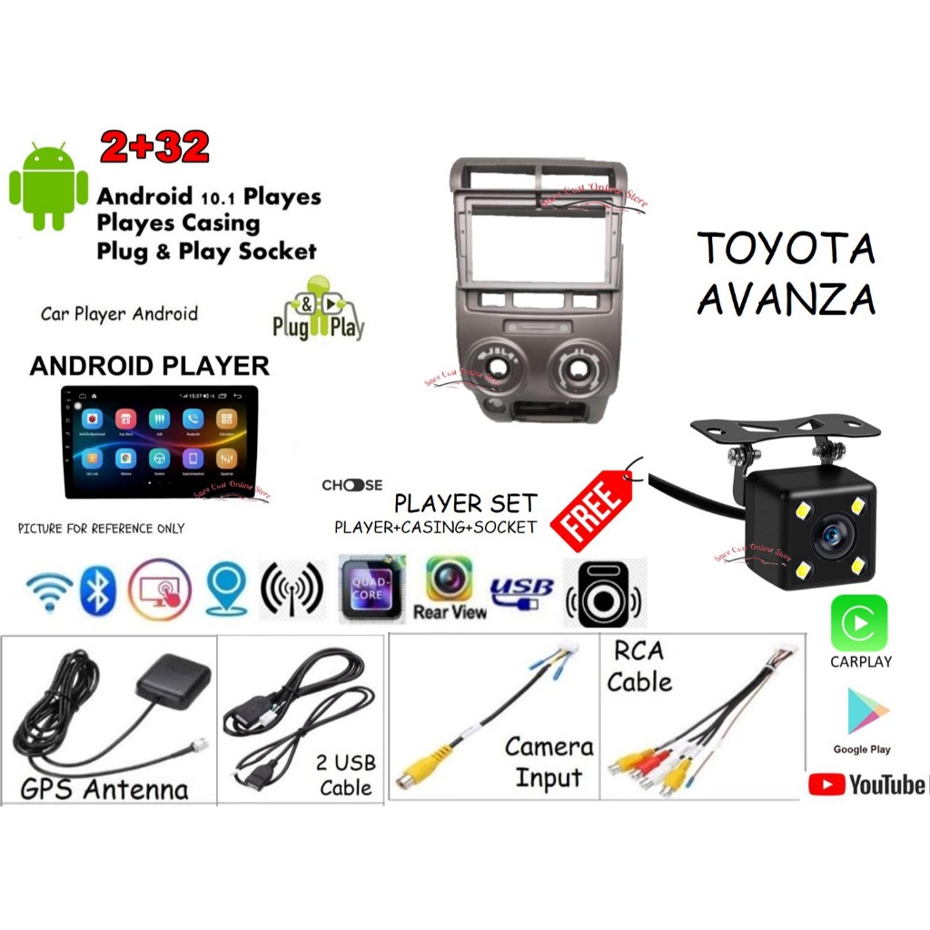 Toyota Avanza 2008 - 2011 android player 9 inch PLUG N PLAY with OEM ...