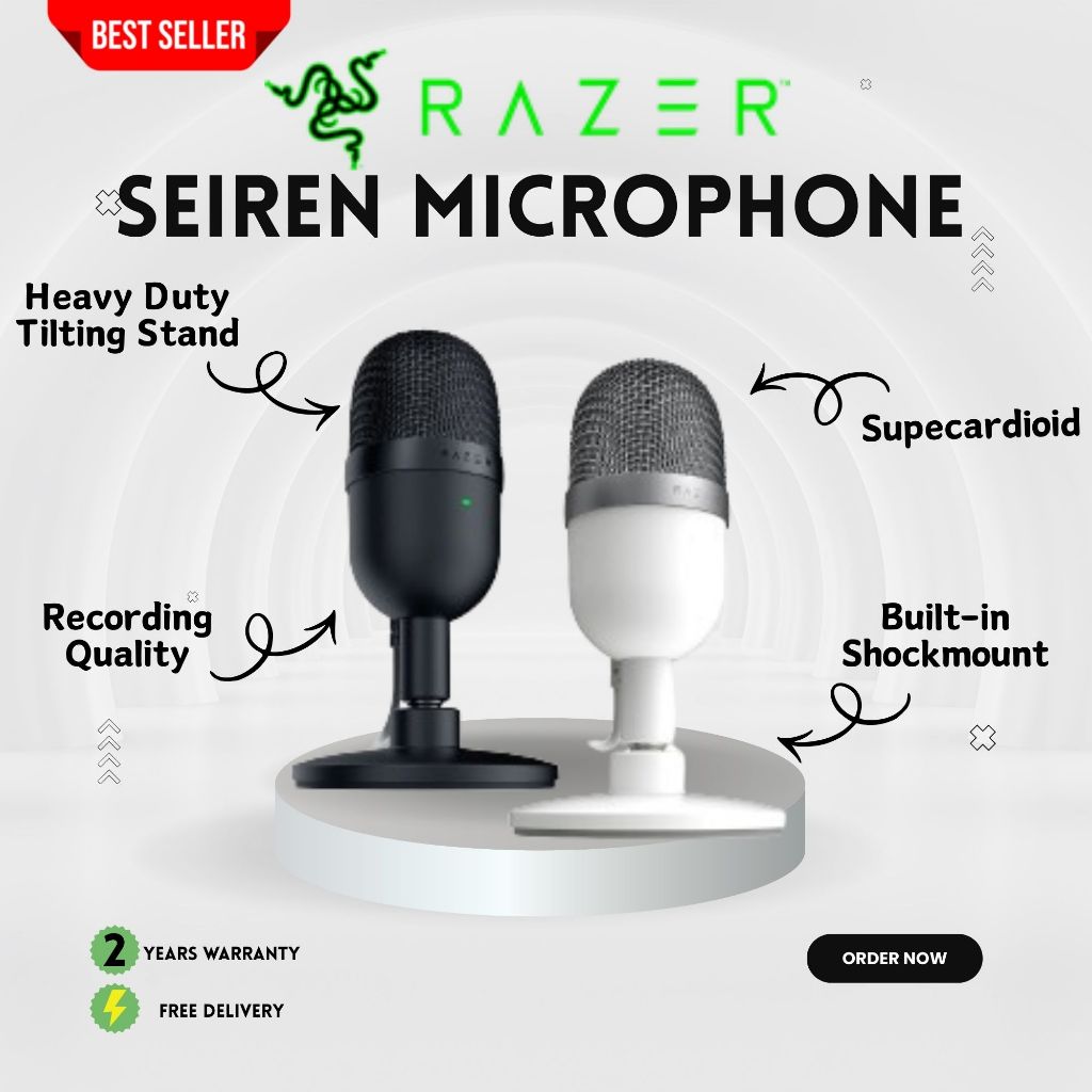 Razer Microphone Seiren Mini Portable Streaming Microphone Professional ...