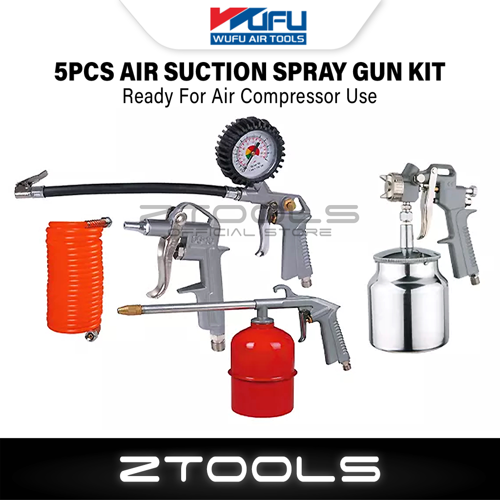 (ZTOOLS) 5PCS Air Compressor Kit Pneumatic Automotive Air Suction Spray ...