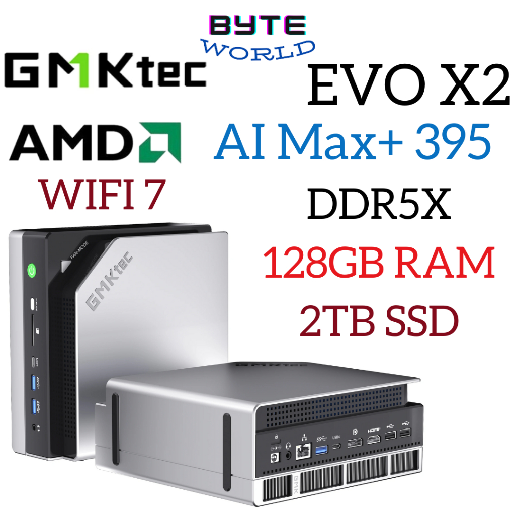 GMKtec EVO X2 AMD Ryzen AI Max+ Windows Mini PC 128GB RAM 2TB SSD