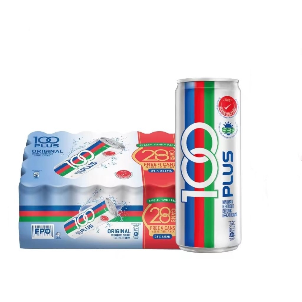 [TKM] F&N 100Plus Regular 325ml x 24 Cans Free 4 Cans | Shopee Malaysia
