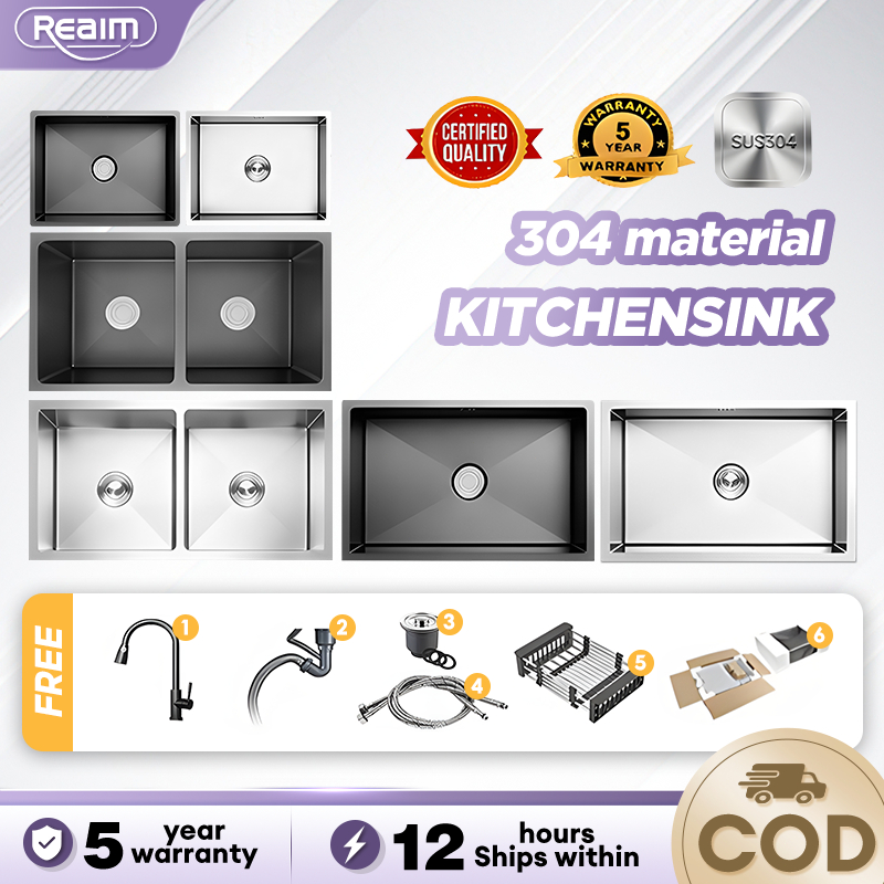 NANO Sink 304 Kitchen Black/Silver Stainless Steel Sinki Dapur Single ...