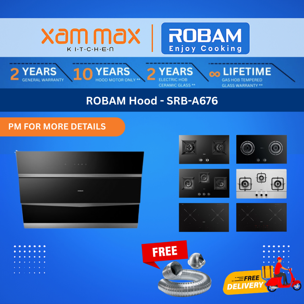 ROBAM A676 Cooker Hood 2100 m3/h Ultra High Power Silent 47-58dB ...