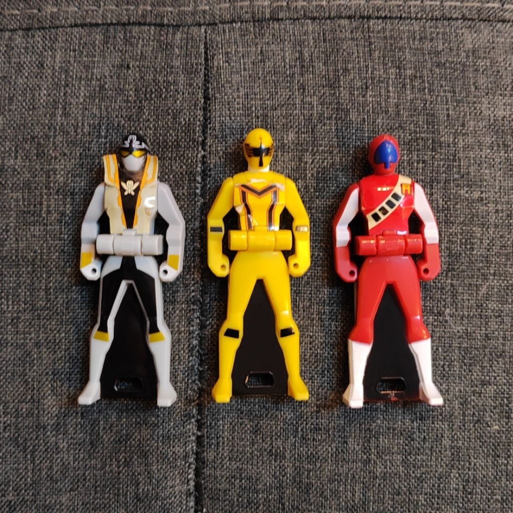 USED BANDAI SET 3x GP Gokai Silver + Magi Yellow + Red Dengekitai ...
