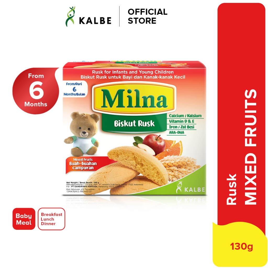 Milna Baby Rusk Mix Fruit (130g) For 6+ Babies | Shopee Malaysia