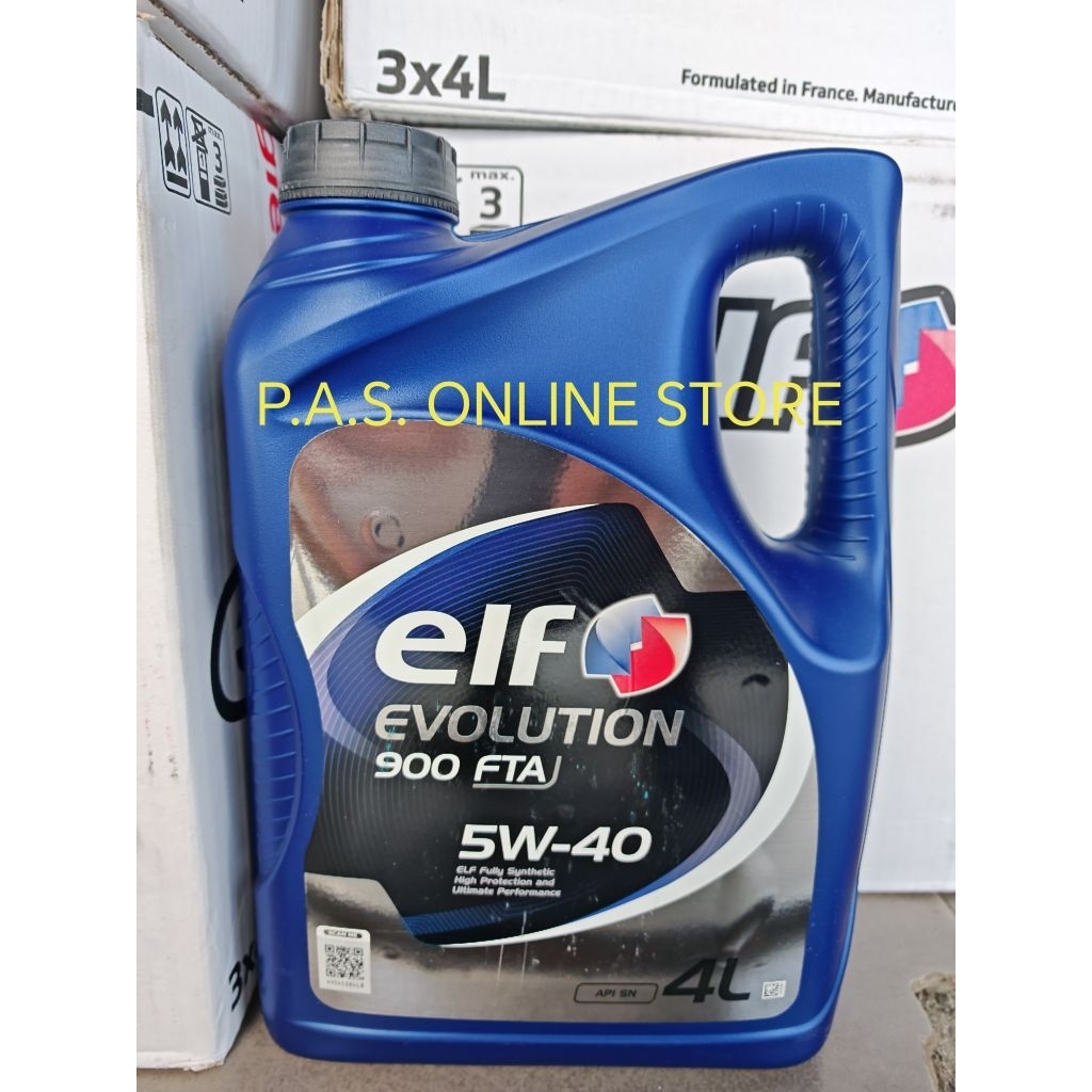 ELF 5W-40 Evolution 900 FTA API SN Fully Synthetic Engine Oil (4Liter ...