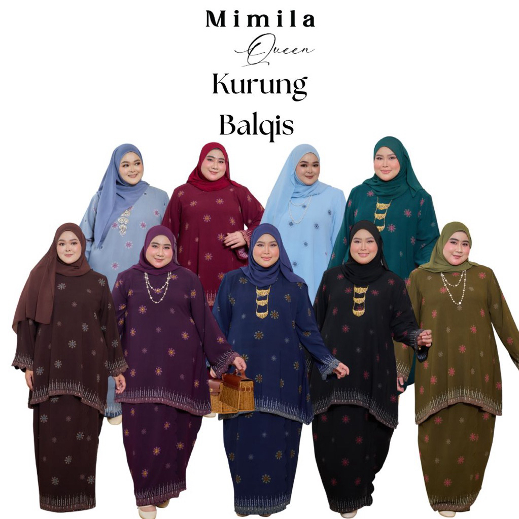 MIMILA QUEEN Baju Kurung Balqis Printed Raya 2026 | Shopee Malaysia