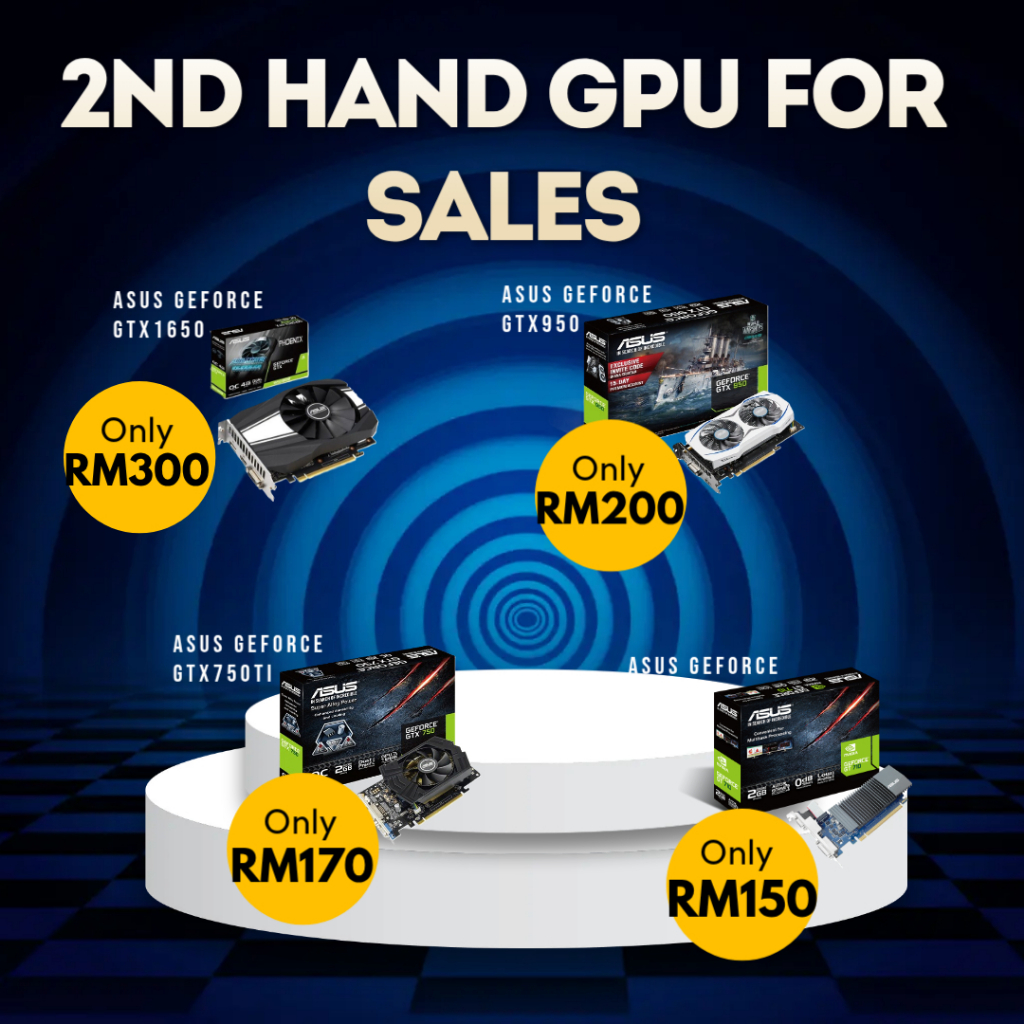 🌟[USED] 🌟Asus Gaming Graphic Card GTX1650S/GTX950/GTX750Ti/GT710🔥🔥 ...