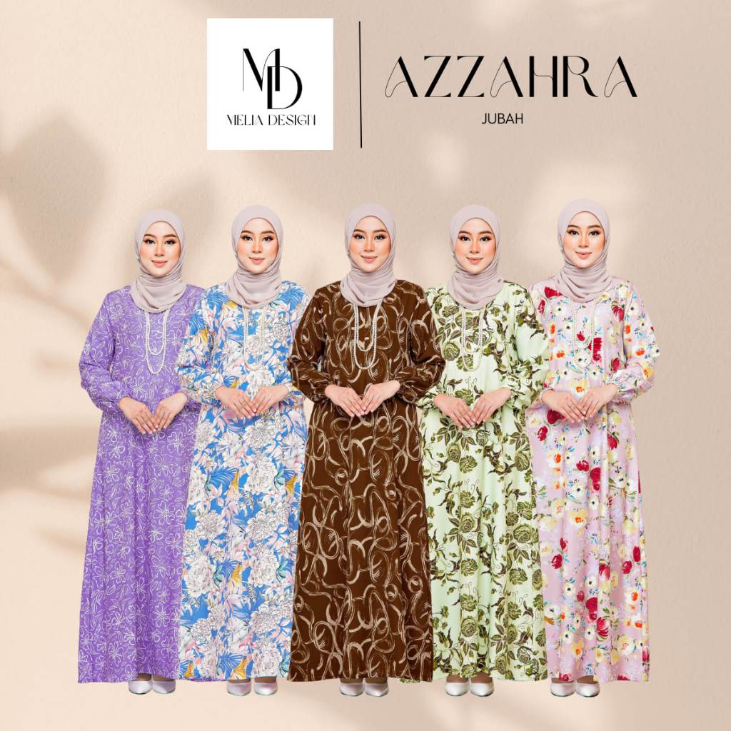 JUBAH AZZAHRA BY MELIA DESIGN MUSLIMAH JACQUARD SILK PREMIUMMUSLIMAH ...