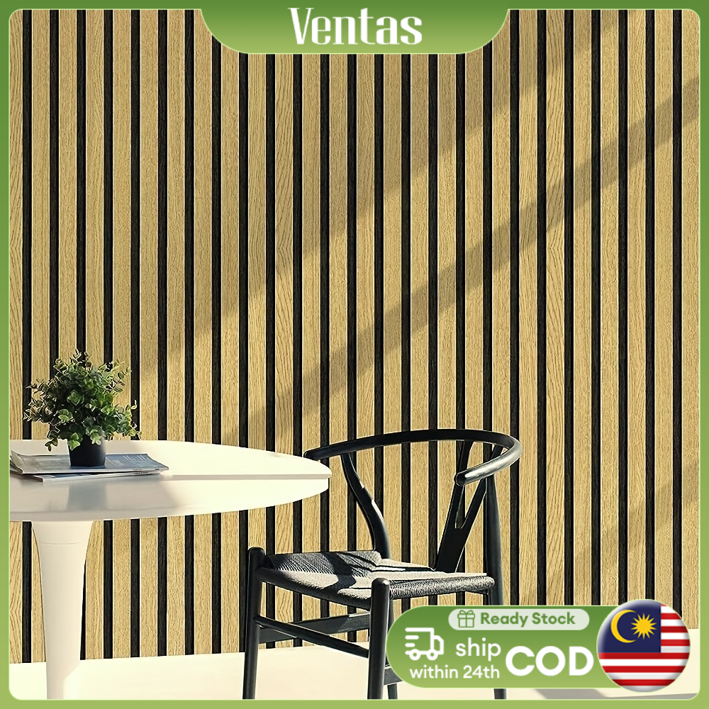 Ventas Wallpaper Dinding Bilik Tidur Ruang Tamu Foam Wood Wallpaper ...