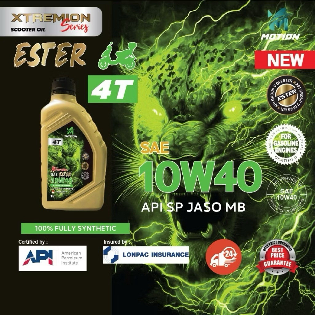 Sarawak-Ready Stock MOTION 4T Ester Xtremion API SP Fully Synthetic ...