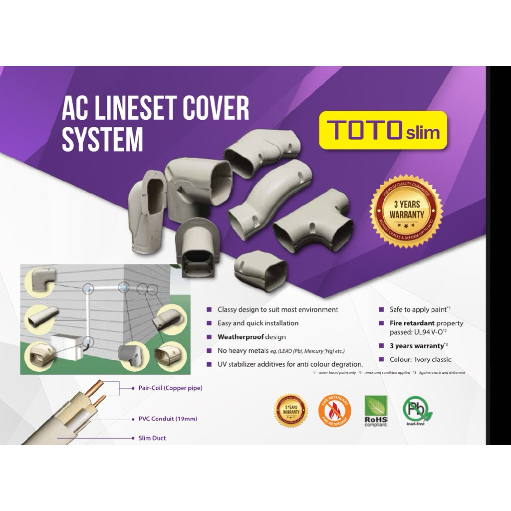 TOTO SLIM pvc casing 75mm | Shopee Malaysia