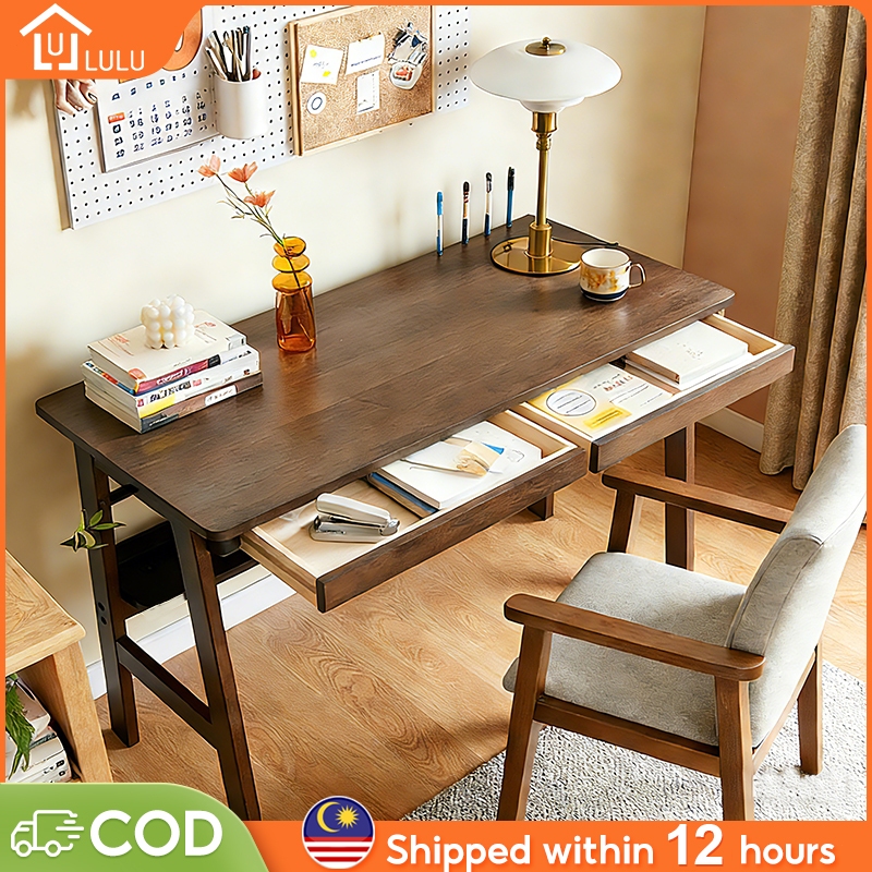 LULU 120CM Study Table Meja Belajar With Drawer Computer Desk Meja ...